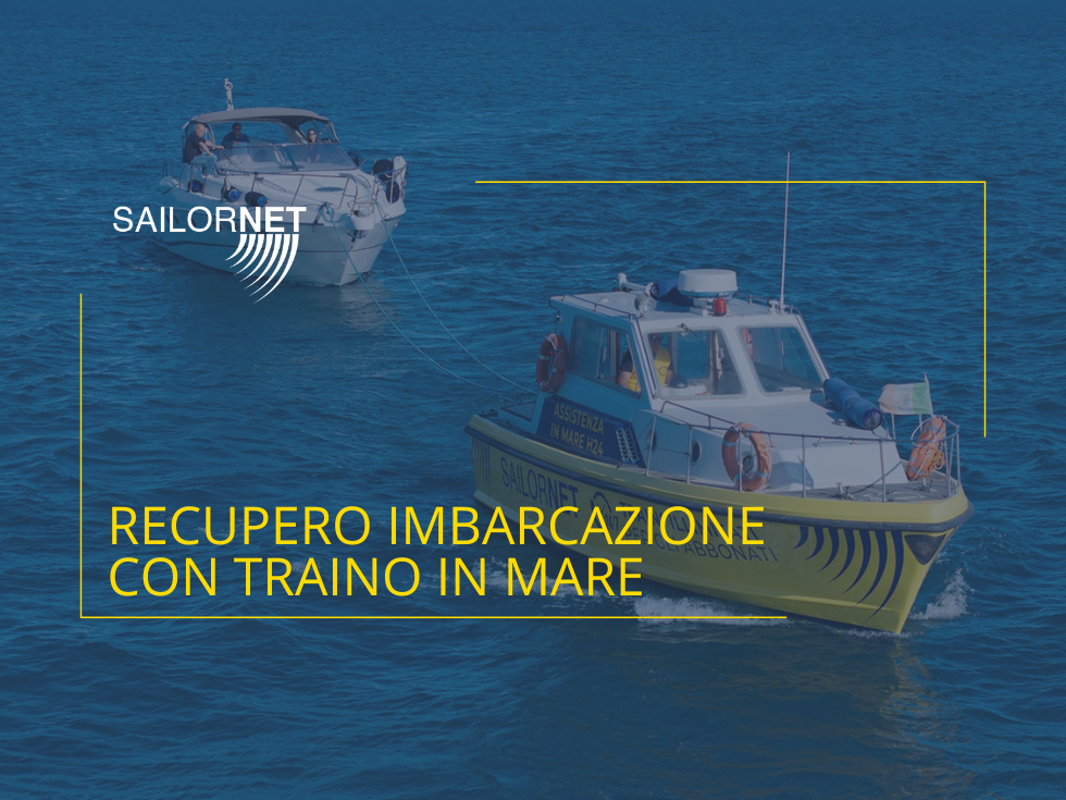 Recupero imbarcazioni con traino in mare